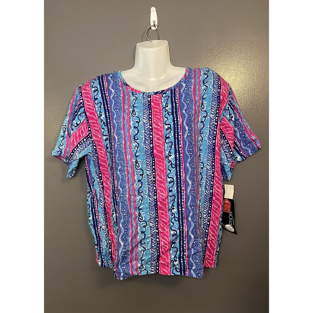 Vintage First Option Shirt Womens Large Abstract Rayon Lined Made USA 90s